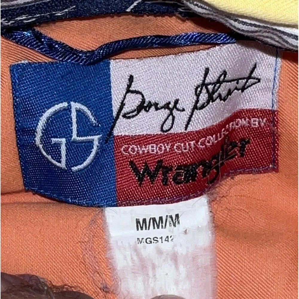 VTG | Wranler Shirt | Mens (M) George Strait Bushpopper Cowboy Cut Collection |
